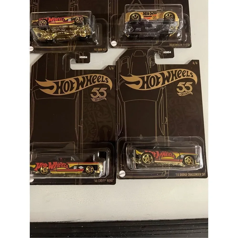Hot Wheels 55th Anniv. Pearl &‎ Chrome 2023 Series 6 Car Set